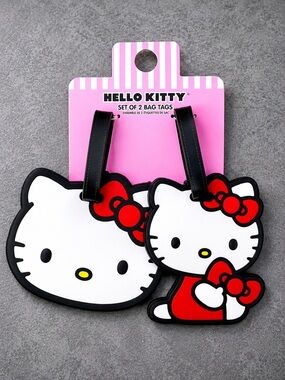 Hello Kitty SANRIO Luggage Tags Set Travel Bag Tag Kawaii NWT